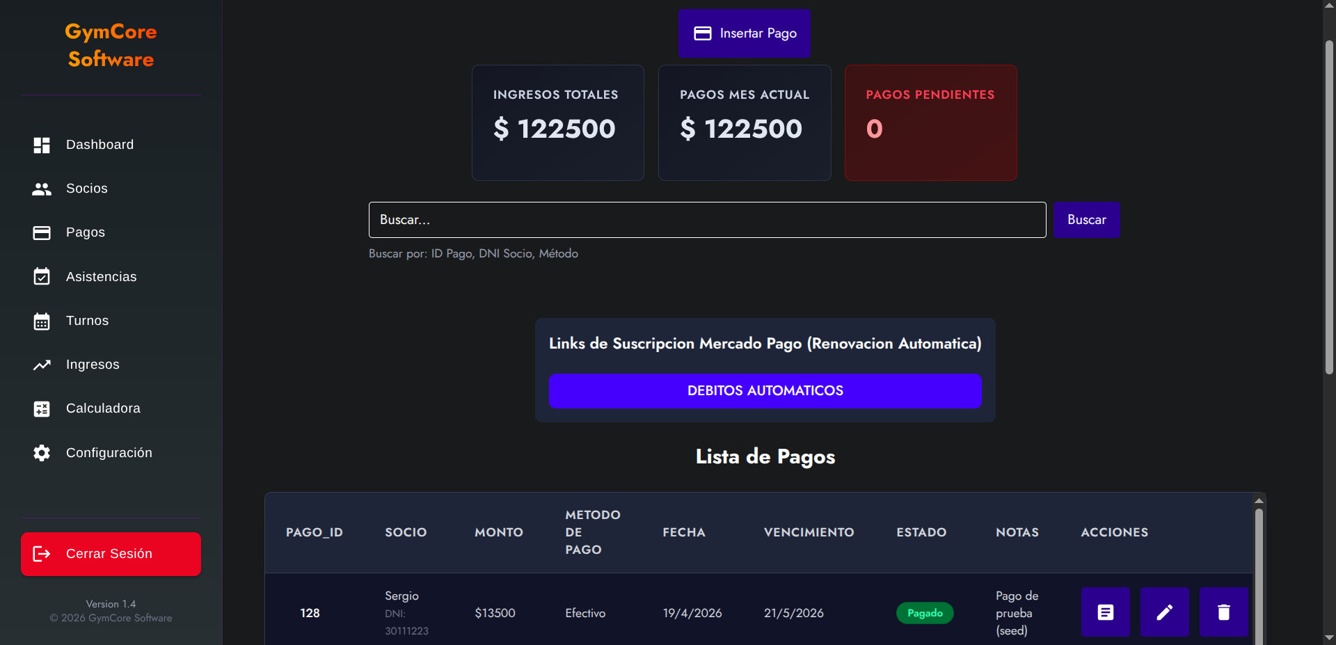 Pagos y membresías